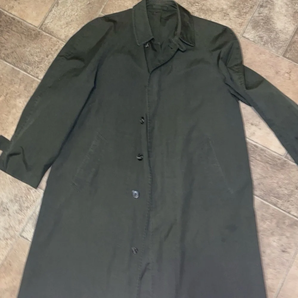 London Fog Men's Dark Green Trench Coat - Picture 2 of 9